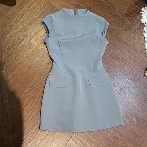 Structured grey work dress